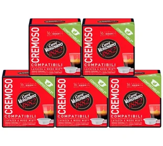 80 kompostierbare Kapseln CAFFE VERGNANO Cremoso für Lavazza A Modo Mio
