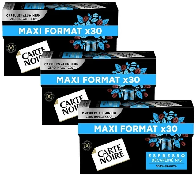 90 capsule compatibili Nespresso* Original Espresso Decaffeinato - CARTE NOIRE