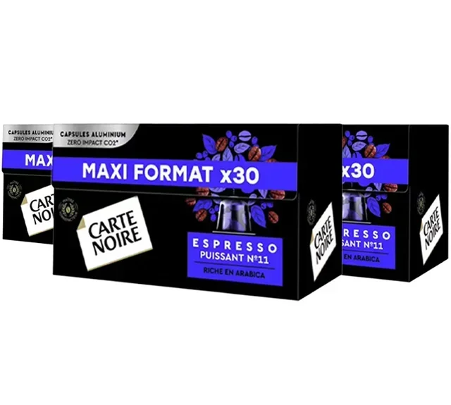 90 capsule compatibili con Nespresso* Original Espresso Intenso n°11 - CARTE NOIRE
