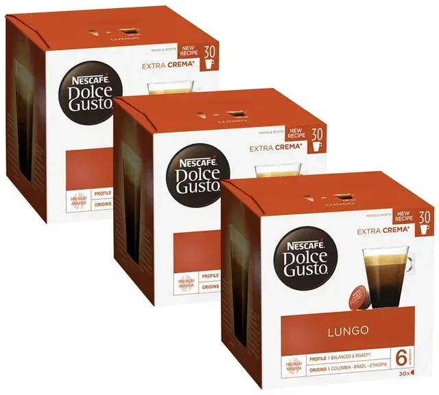 90 Lungo Capsules Nescafé* DOLCE GUSTO* - Value Pack