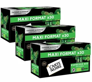 90 Nespresso* Original compatible capsules Bio Espresso - CARTE NOIRE