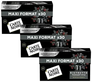 CARTE NOIRE Ristretto Erős 12. szám - 90 db Nespresso* Original Kompatibilis Kapszula