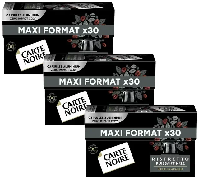 90 Capsule Compatibili Nespresso* Original Ristretto Intenso n°12 - CARTE NOIRE