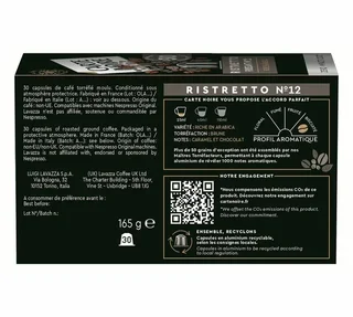CARTE NOIRE Ristretto Erős 12. szám - 90 db Nespresso* Original Kompatibilis Kapszula