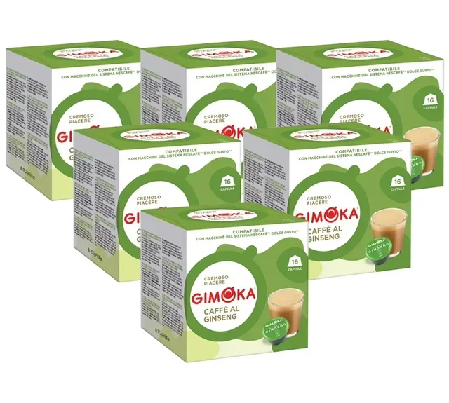 96 compatible capsules Nescafé* Dolce Gusto* Espresso coffee with ginseng - GIMOKA