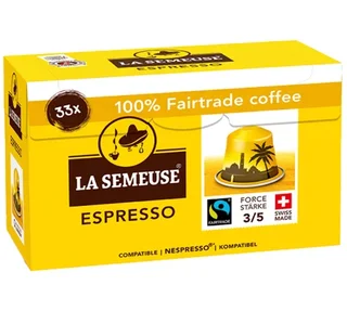 99 κάψουλες LA SEMEUSE συμβατές με Nespresso* Original, πιστοποίηση Fairtrade