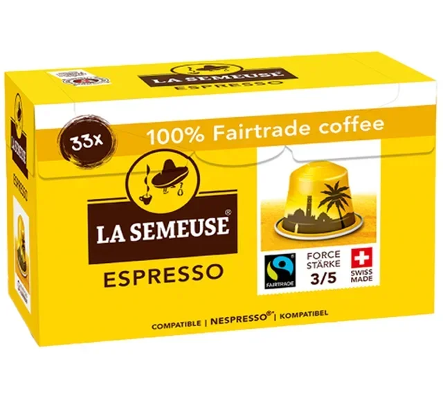 99 κάψουλες LA SEMEUSE συμβατές με Nespresso* Original, πιστοποίηση Fairtrade
