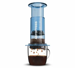 AEROPRESS Clear Blue portable coffee maker – transparent blue