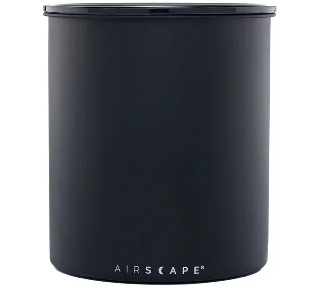 Airscape Coffee Canister 1kg - Matte Black Stainless Steel