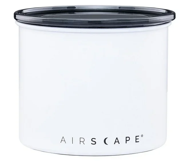 Airscape - Matt fehér fém tárolódoboz, 250 g
