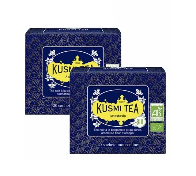 Confezione Tè Nero Anastasia Biologico - 2 x 20 bustine - KUSMI TEA