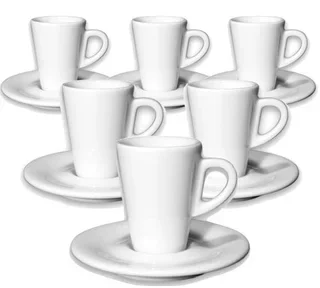 Set 6 Tazzine Espresso Ancap 7cl Porcellana Speciale Degustazione