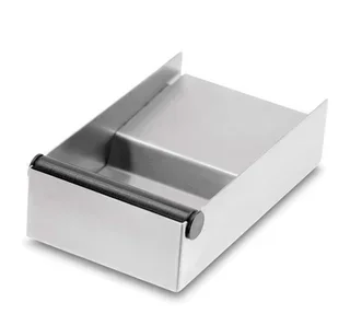 ASCASO knock box in brushed stainless steel with knock bar