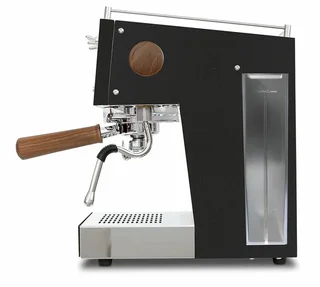 ASCASO Steel Uno PID espressokone mustana puuviimeistelyllä