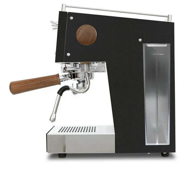 ASCASO Steel Uno PID espressokone mustana puuviimeistelyllä