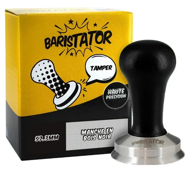 Tamper BARISTATOR 57,3 mm Precision Svart Trä Professionell
