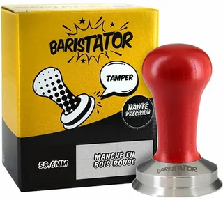Про тампер за кафе BARISTATOR 58.6mm прецизен Червено Дърво