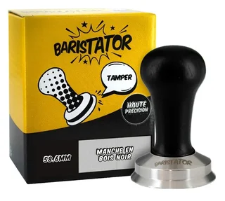 Kit BARISTATOR profissional para baristas: tamper de precisão, distribuidor, jarro 600ml inox, tapete + 250g café em grão
