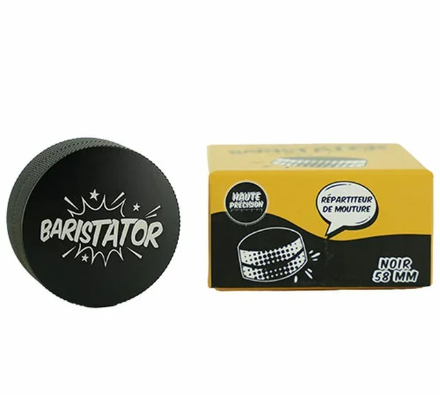 Kit BARISTATOR profissional para baristas: tamper de precisão, distribuidor, jarro 600ml inox, tapete + 250g café em grão