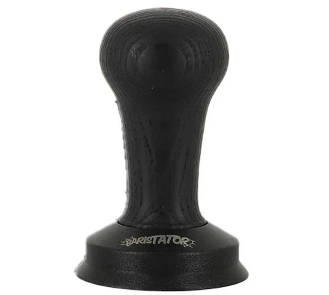 BARISTATOR 58,6 mm profesionalni tamper za kafu sa crnom drvenom ručkom i antistatičkom bazom