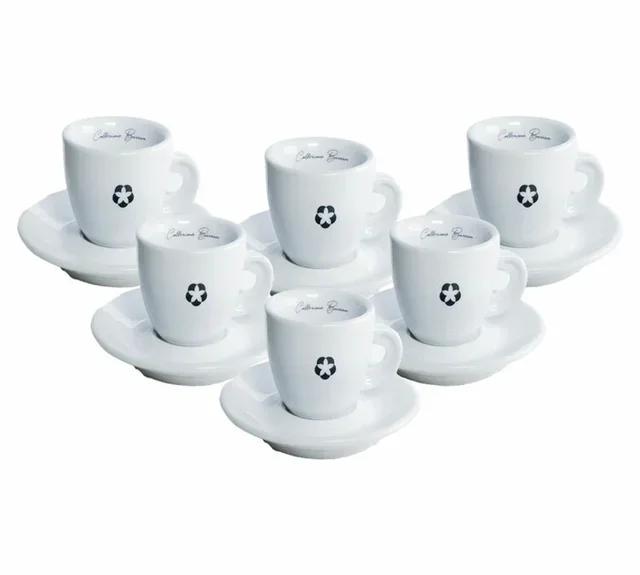 Conjunto 6 Xícaras e Pires Espresso Bazzara