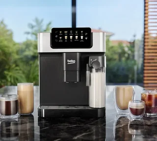 BEKO Latte Bean-to-Cup Coffee Machine CEG7304X Black/Grey