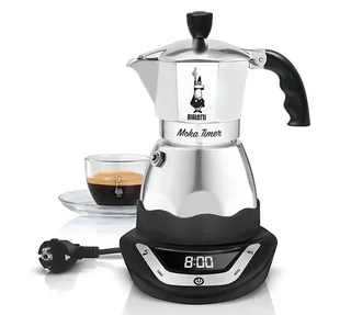 BIALETTI Electric Italian Coffee Maker - Moka Timer - 6 Cups / 30 cl
