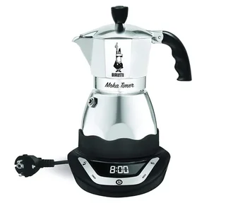 BIALETTI Electric Italian Coffee Maker - Moka Timer - 6 Cups / 30 cl