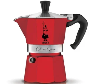 Bialetti Moka Express Rood - Italiaanse Percolator 3 Kopjes / 15 cl