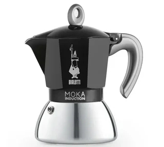 Bialetti Moka Induction Italian Coffee Maker 4 Cup Black - 15 cl