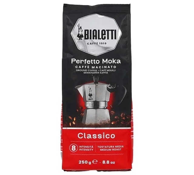 Bialetti Perfetto Moka Classico Ground Coffee 250g - Professional