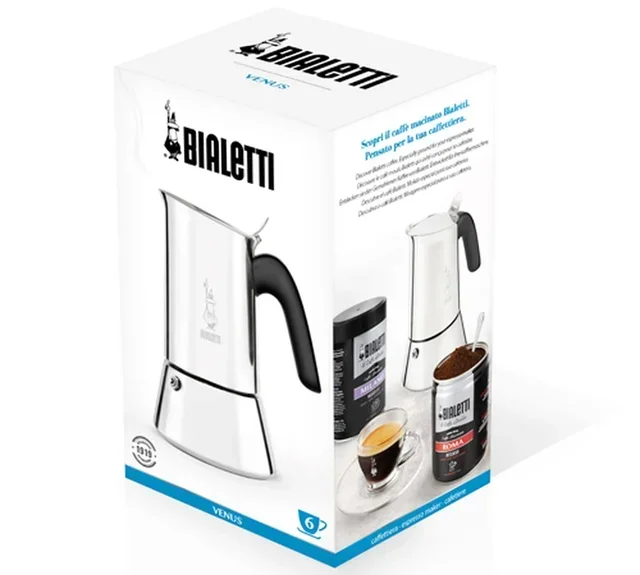 Bialetti Venus Moka – 4 Kupille (20cl) – Ruostumaton Teräs