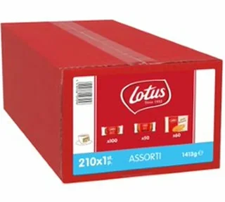 Biscoff Dispenser Box with 3 Cookie Varieties - 210 Pieces - LOTUS
