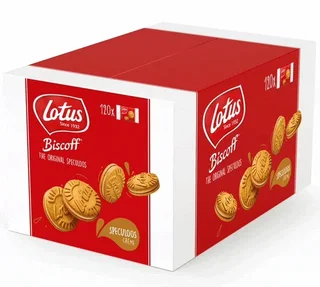 Scatola Biscoff Ripiena Crema di Speculoos - 120 biscotti - LOTUS