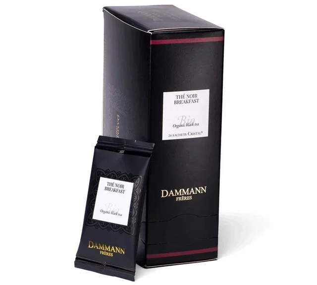Fekete Reggeli Tea Bio - 24 filter - DAMMANN FRÈRES