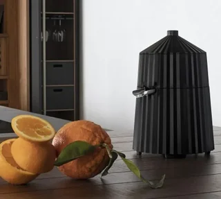 Black Pleated Citrus Juicer - Alessi