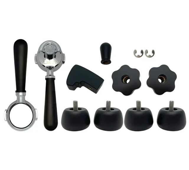 Schwarz gefärbtes Nussholz-Zubehörset für Lelit Bianca