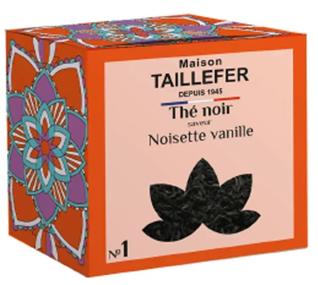 Scatola di tè nero n. 1, gusto nocciola e vaniglia – confezione da 60 g – MAISON TAILLEFER