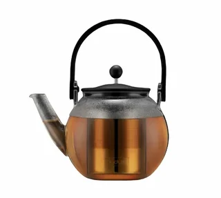 Bodum Stempelkanne 1,5 l Edelstahl/Glas mit Griff und Filter