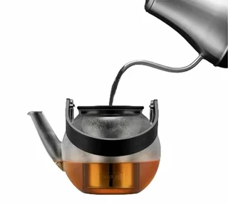 Bodum French Press 1L - Edelstahl &amp; Glas mit Griff