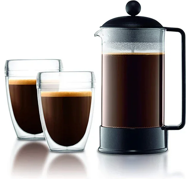 Caffettiera a Stantuffo Bodum Brazil – Nera – 1 L / 8 Tazze
