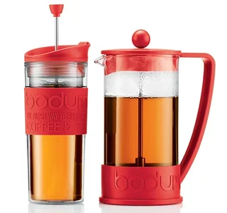 BODUM Brazil czerwona kawiarka tłokowa na 3 filiżanki (35 cl)