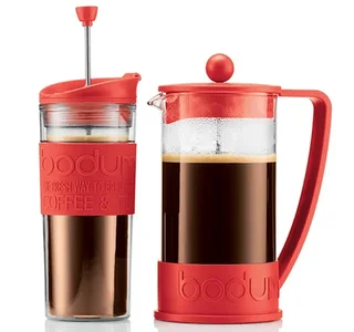Cafetière à piston BODUM Brazil Rouge - 8 tasses / 1 L