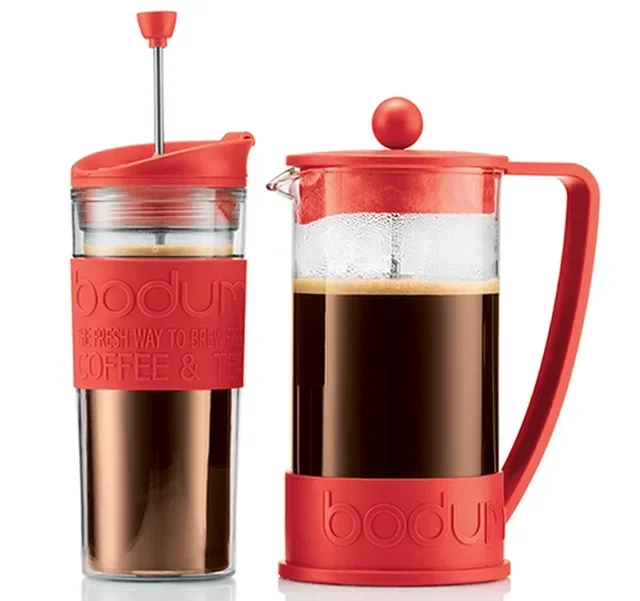 Cafetière à piston BODUM Brazil Rouge - 8 tasses / 1 L