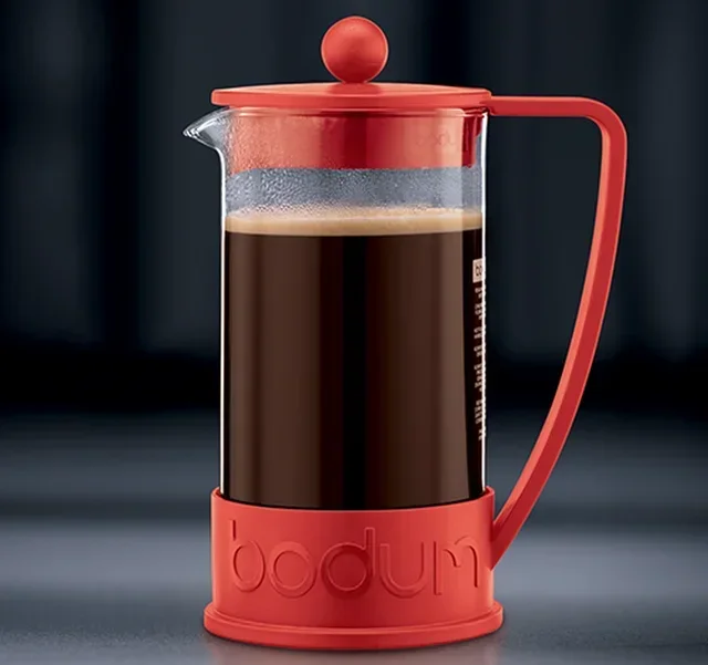 Cafetière à piston BODUM Brazil Rouge - 8 tasses / 1 L