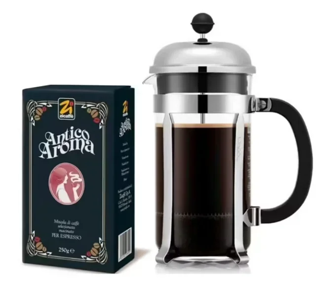 Zestaw Bodum Chambord 1L French Press z Zicaffè Antico Aroma 250g Kawy Mielonej
