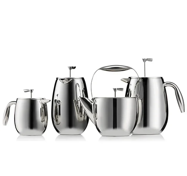 BODUM Columbia French Press - stal nierdzewna, podwójne ścianki, 1.5L / 12 filiżanek