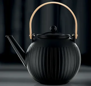 BODUM Douro dugattyús teáskanna, fekete porcelán, 1,5 liter.