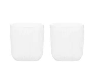 BODUM Douro Double-Wall Porcelain Mugs - Set of 2 - White - 10cl