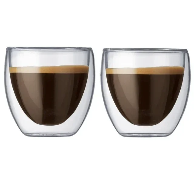 2 Verres Double Paroi Bodum Pavina 8 cl